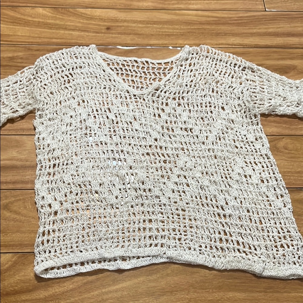 Chic Crochet Cream Crop Top